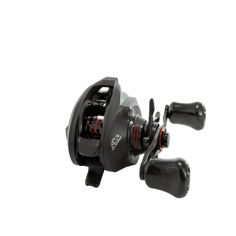 FISHKOOL FC100 Baitcasting Reel — semi-matte black finish, 7.2:1 gear ratio, 4kg max drag