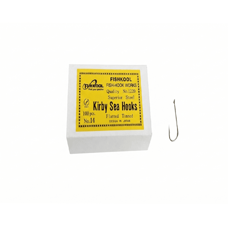 FISHKOOL Kirby sea hooks flatted tinned fishing hooks